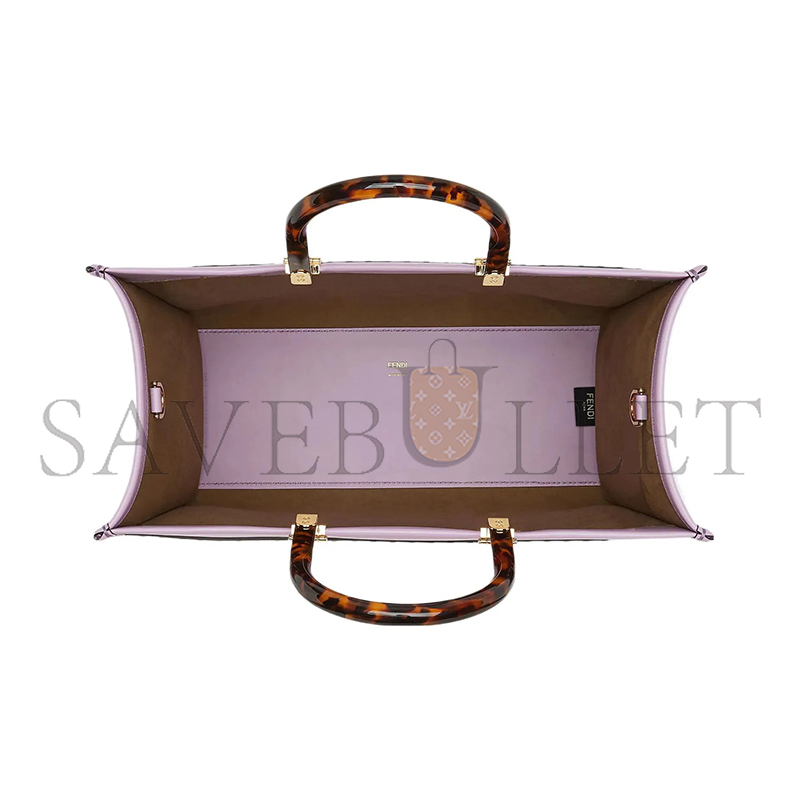 FENDI SUNSHINE MEDIUM LEATHER TOTE IN PURPLE 8BH386ABVLF1HOV (35*31*17cm)